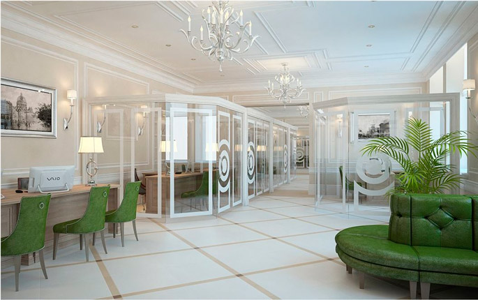 Photo NAYADA partitions and doors in the historic office of Sberbank in St. Petersburg