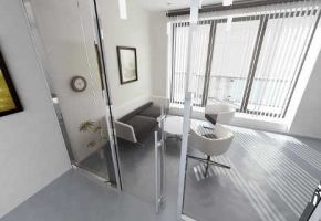 NAYADA-Standart systems roll in full-glass door is the optimum decision for the compact offices