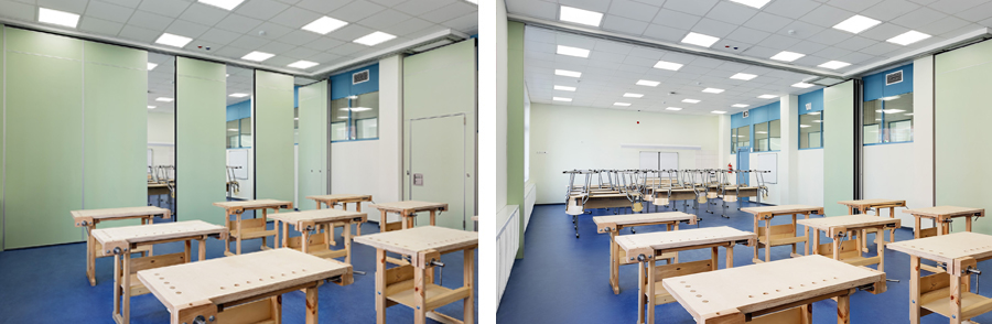 Photo New format of tutorial rooms: the NAYADA transformable walls are installed in an experimental school of Nekrasovka village