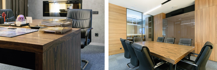 Photo Modesty and functionality: NAYADA furniture for the DSM-Façade corporate office