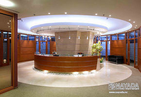 Reception counters in project Krasnaya Presnya Office