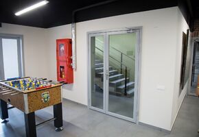 Doors with aluminum lining in project Tekwill