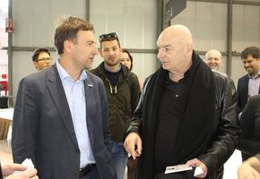 Jean Nouvel, a well-known architect, visited the exhibition stand of NAYADA at I Saloni 2013