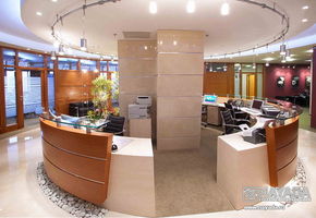 Reception counters in project Krasnaya Presnya Office