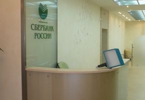 Reception counters in project Sberbank office Kirova str