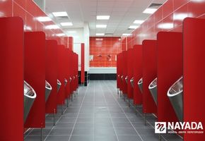 Sanitary partitions in project Football stadium KAZAN ARENA