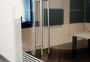 All-glass doors in project Lukoil Беларусь