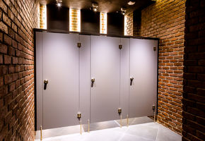 Sanitary partitions in project IT company S.M.A.R.T. Solutions 2