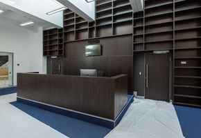 Reception counters in project The LETOVO school and campus