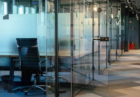All-glass doors in project Workki