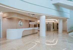 Reception counters in project Сlinical hospital of the Mother and Child
