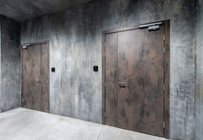 Exclusive doors in project Создание интерьеров, монтаж перегородок, дверей, мебели в фитнес клубе Anvil